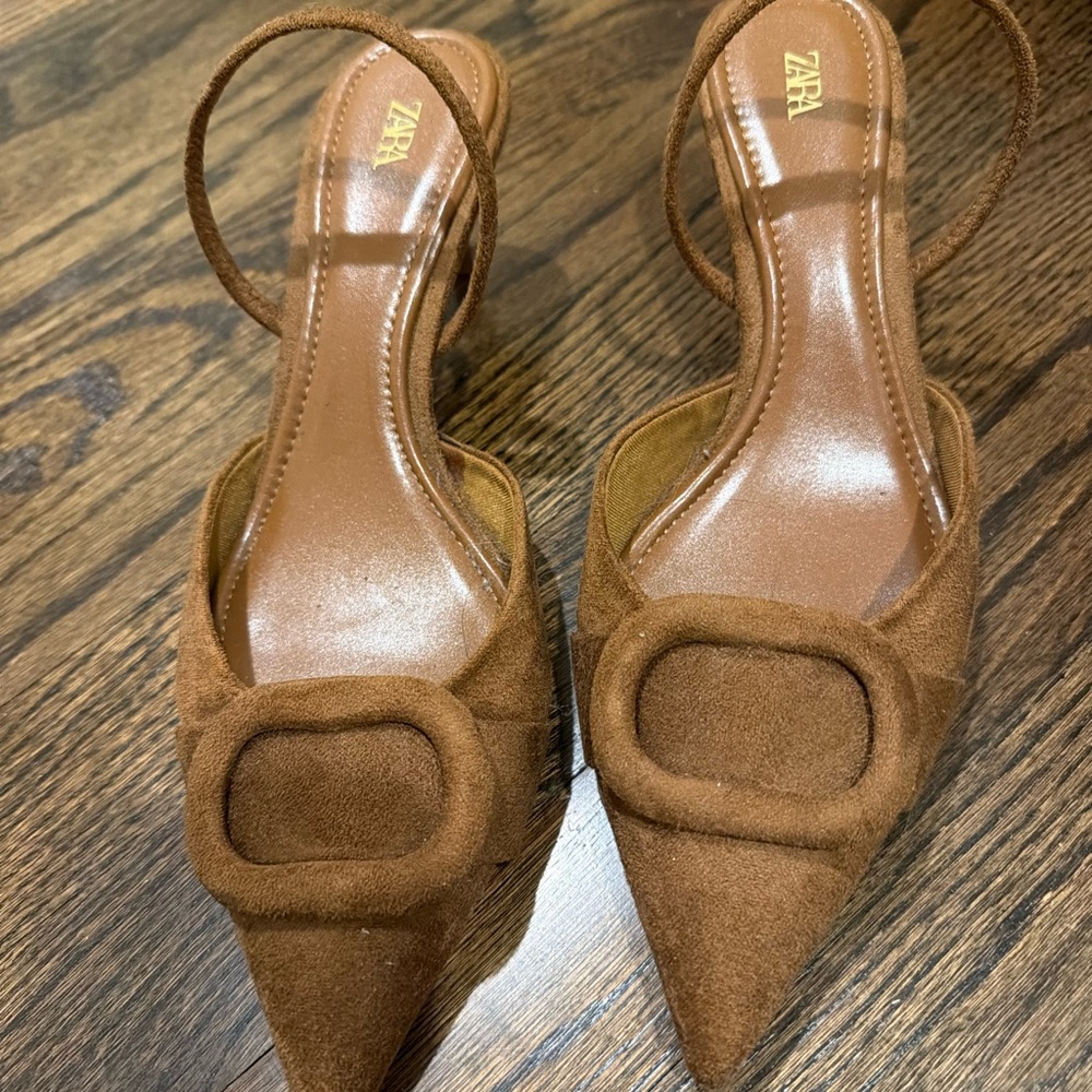 Zara Women's Elegant Brown Heels